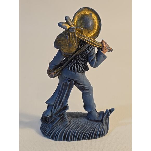 Vintage PURPLE Boy w Bindle Nativity Manger Figurine Figure ITALY Old 4.25" Rare - Picture 4 of 7